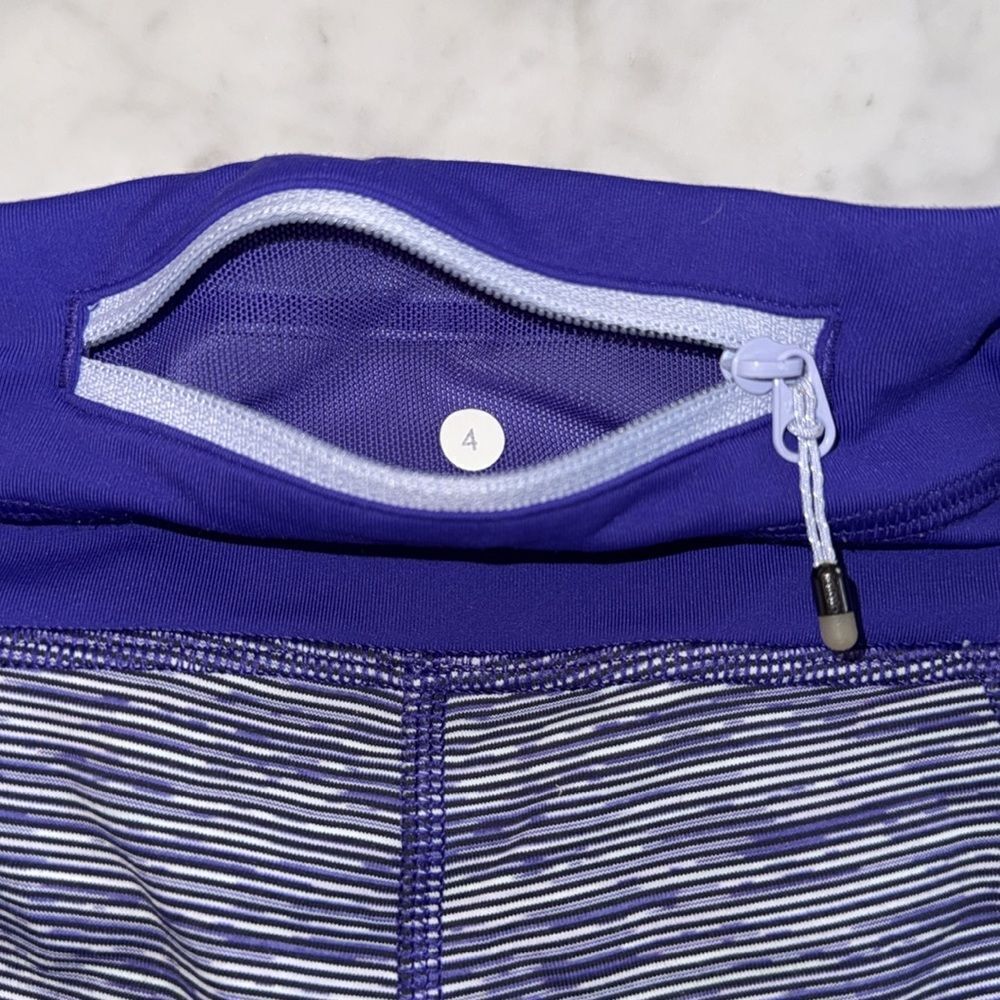 LULULEMON PURPLE STRIPE CROP 4 - Picture 8 of 8